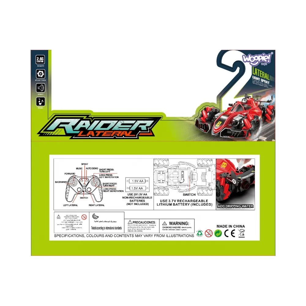 WOOPIE Zdalnie Sterowane Auto Kaskaderskie RAIDER - Efekt Dymu