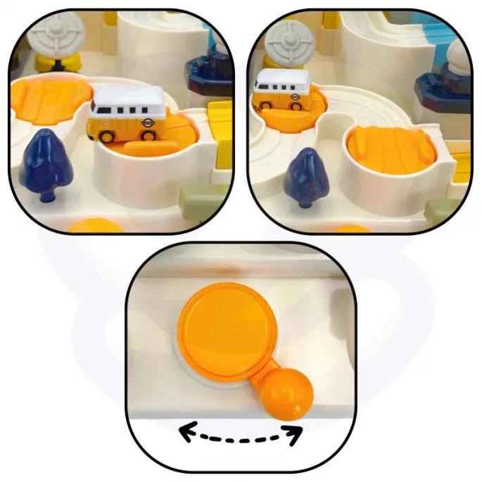 Dziecięce samochodziki w torze interaktywnym