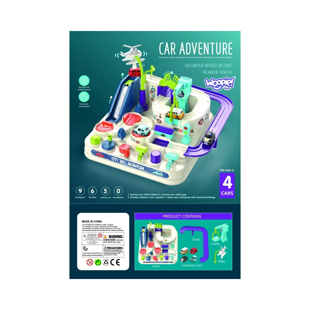 WOOPIE Interaktywny Tor Przeszkód Samochodowy "Pojazdy Miejskie"