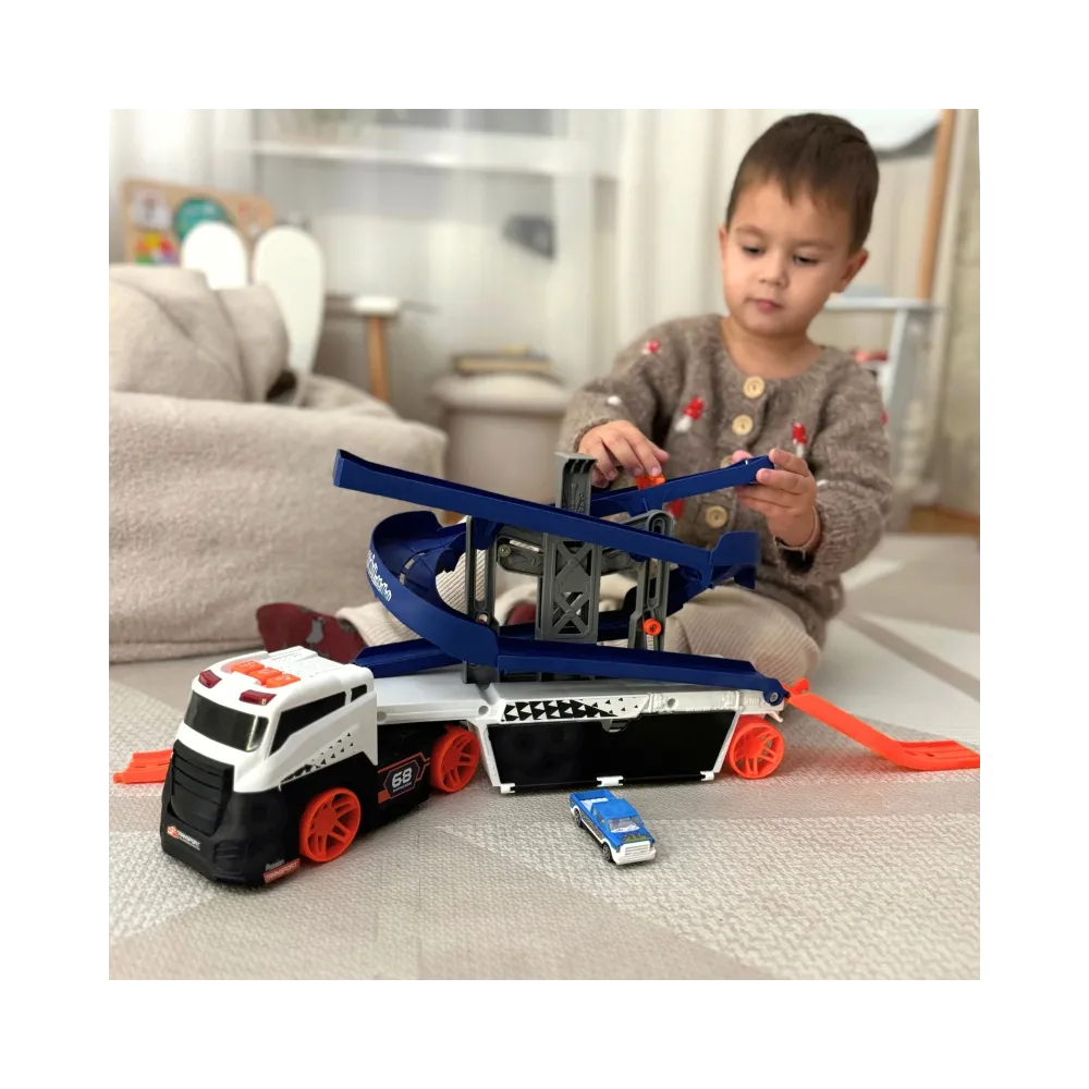 WOOPIE Interaktywny Tir Laweta Tor dla Aut z Dźwiękiem i Światłem