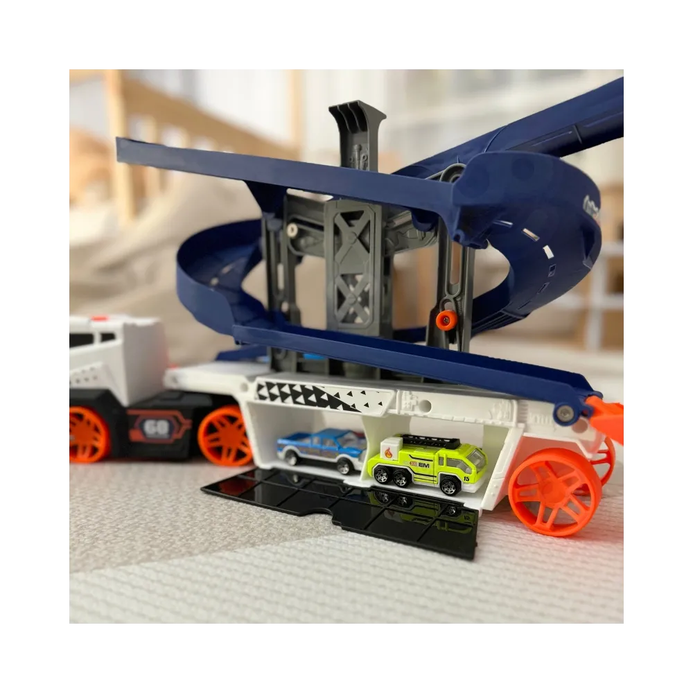 WOOPIE Interaktywny Tir Laweta Tor dla Aut z Dźwiękiem i Światłem