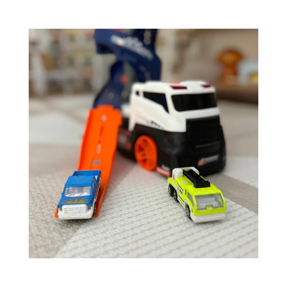 WOOPIE Interaktywny Tir Laweta Tor dla Aut z Dźwiękiem i Światłem