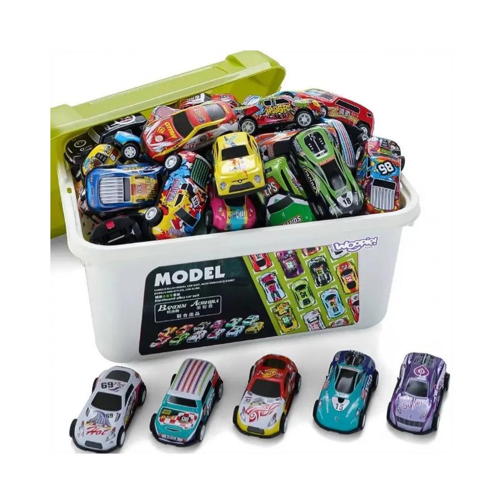 WOOPIE Zestaw Aut Wyścigowych w Pudełku 30 el.