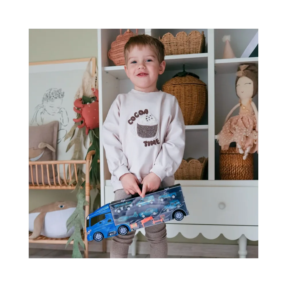 WOOPIE Zestaw Cieżarówka Transporter 3w1 Niebieski Policja