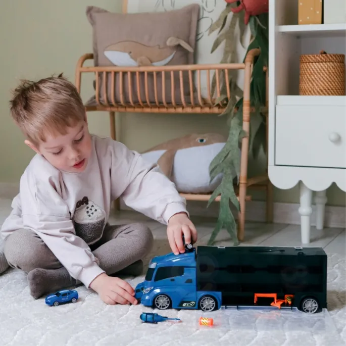 Samochody policyjne do transportu na lawecie