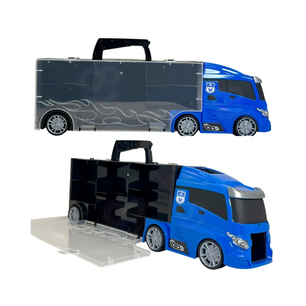 WOOPIE Zestaw Cieżarówka Transporter 3w1 Niebieski Policja
