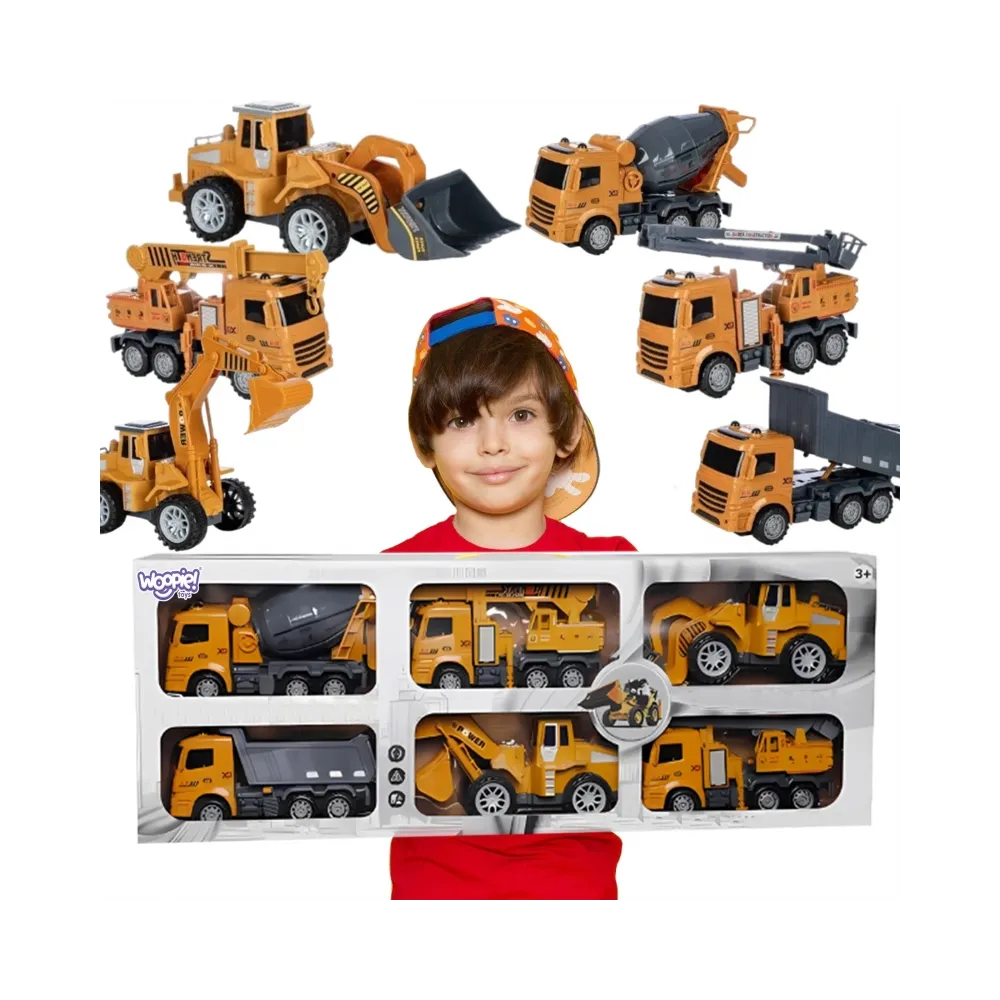 WOOPIE Wielki Zestaw Auta Budowlane 6w1