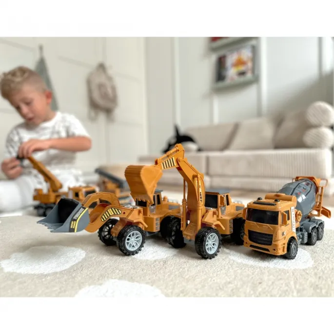 Zestaw aut budowlanych rozwijający wyobraźnię dzieci