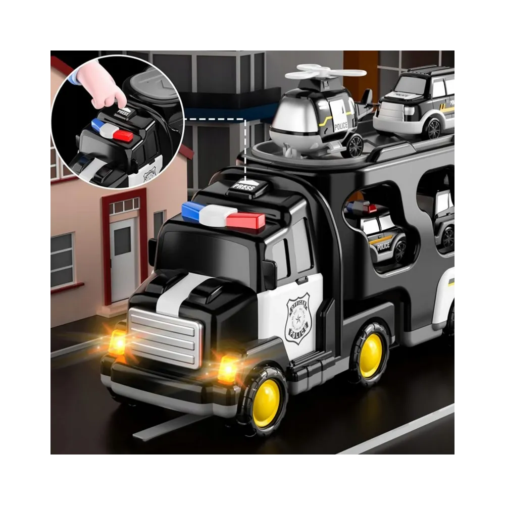 WOOPIE Laweta Drogowa Zestaw 5 Aut - Policja