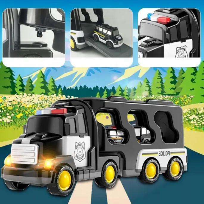 Duża ciężarówka transportowa dla małych ratowników