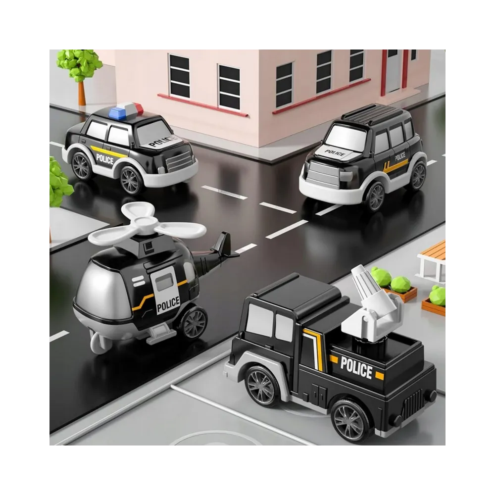 WOOPIE Laweta Drogowa Zestaw 5 Aut - Policja