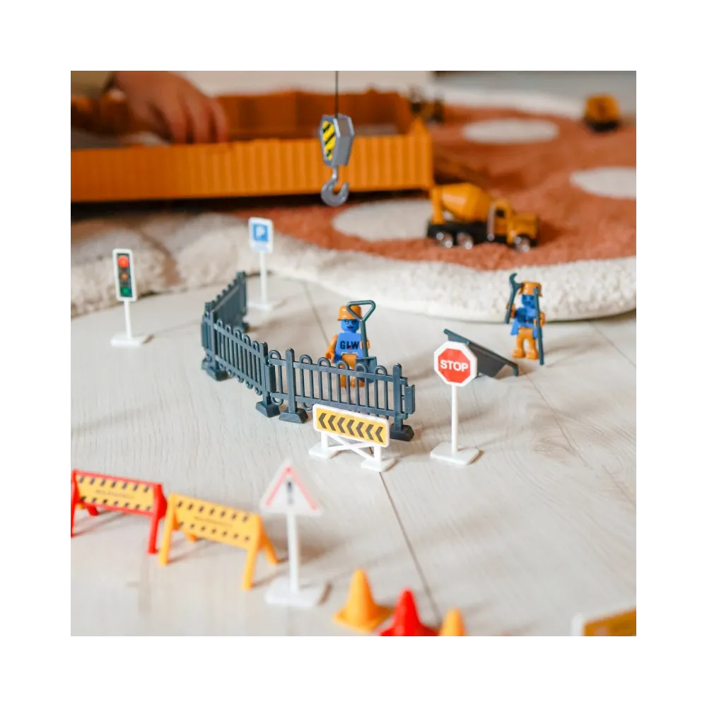 WOOPIE Samochód Ciężarowy 6w1 Zestaw Budowy Dźwig Resoraki Akcesoria