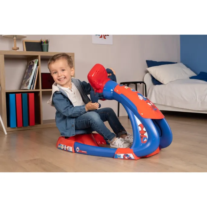 Obrotomierz i ekran w symulatorze jazdy Spidey dla dzieci