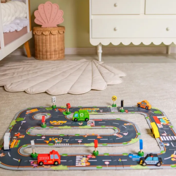 Zestaw 15 elementów do zabawy w ruch drogowy