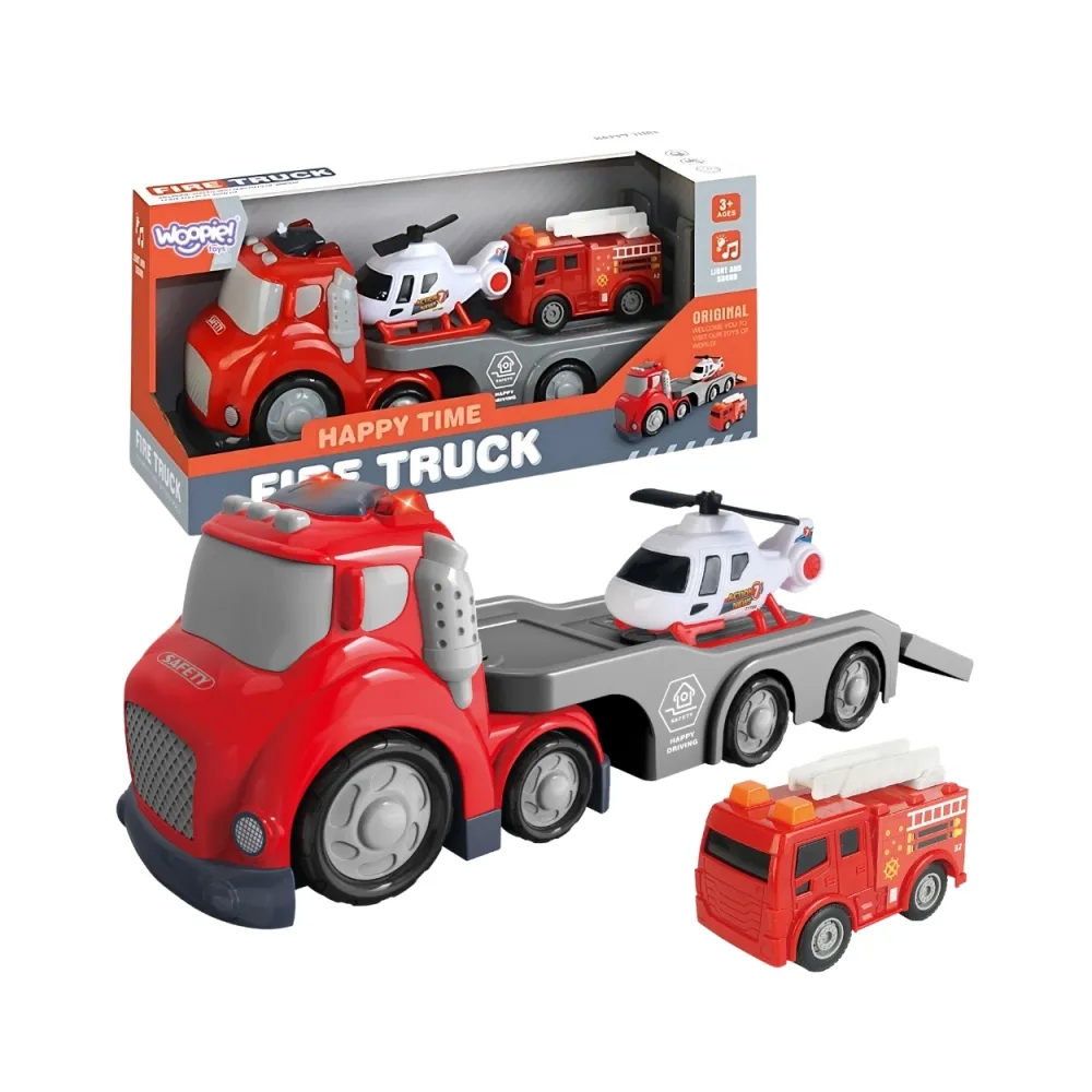 WOOPIE Czerwona Laweta Straży Pożarnej City Truck Efekty Dźwiękowe i Świetlne