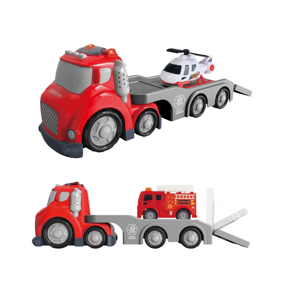 WOOPIE Czerwona Laweta Straży Pożarnej City Truck Efekty Dźwiękowe i Świetlne