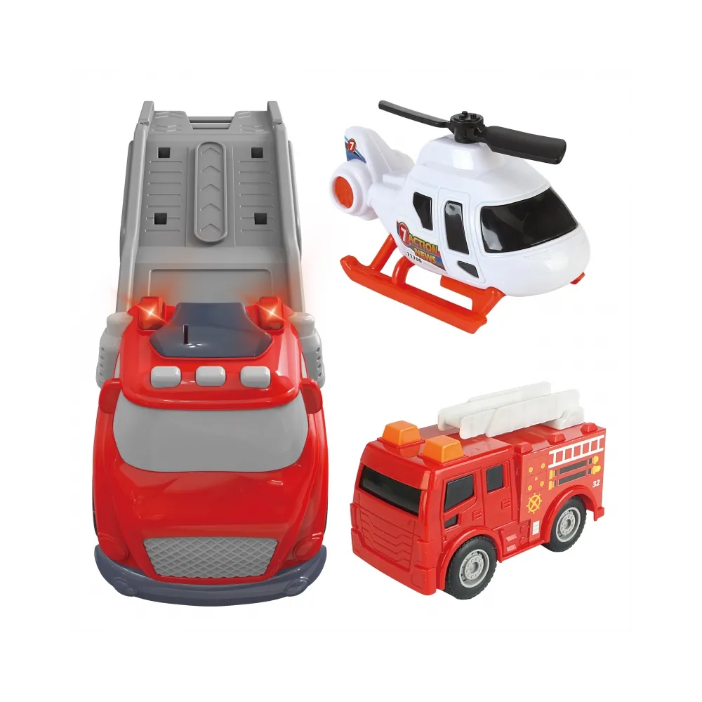 WOOPIE Czerwona Laweta Straży Pożarnej City Truck Efekty Dźwiękowe i Świetlne