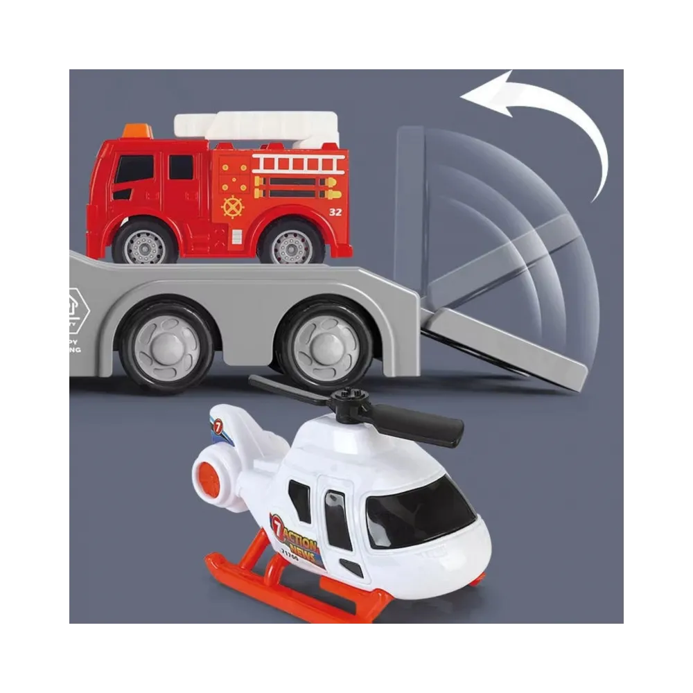 WOOPIE Czerwona Laweta Straży Pożarnej City Truck Efekty Dźwiękowe i Świetlne