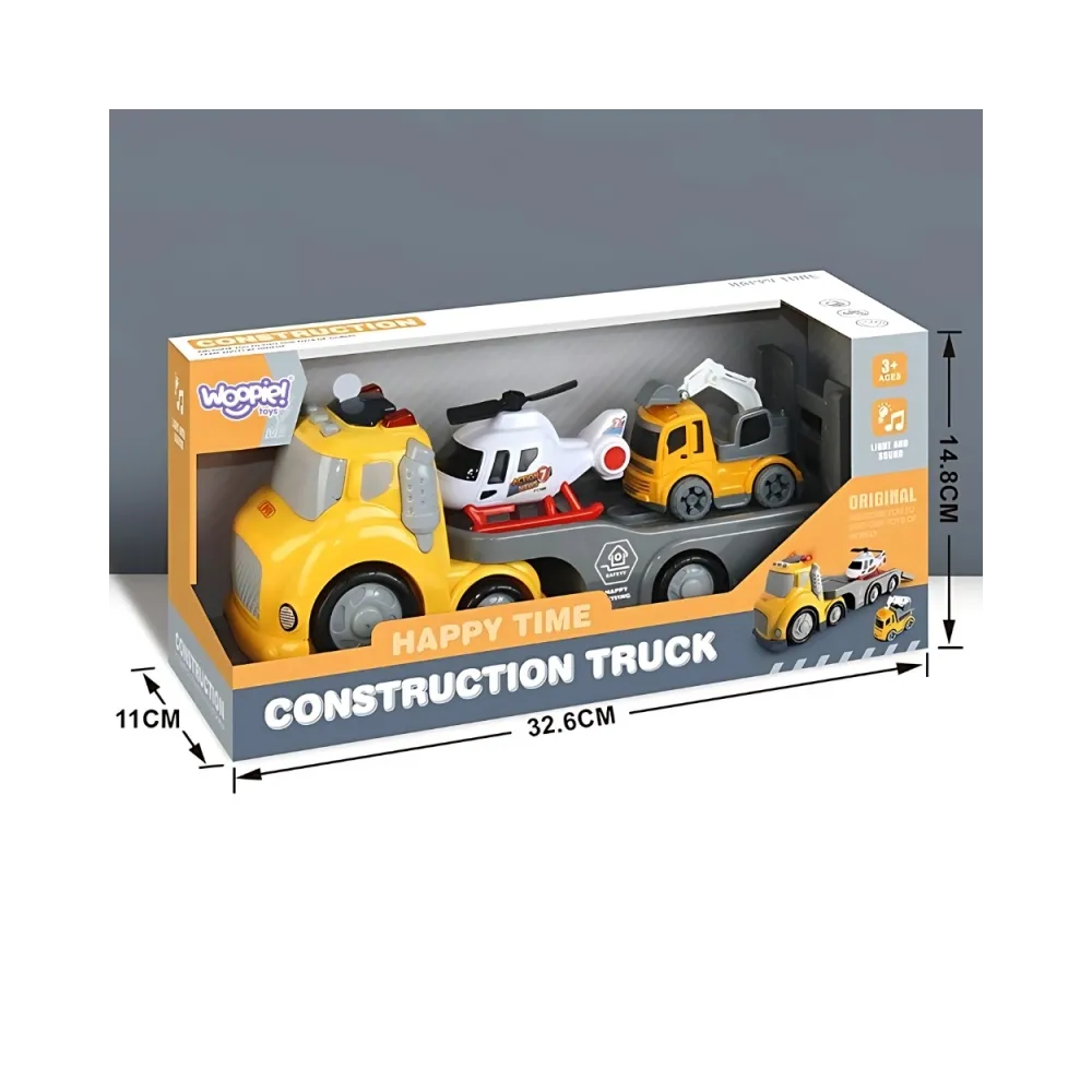 WOOPIE Żółta Laweta City Truck Efekty Dźwiękowe i Świetlne