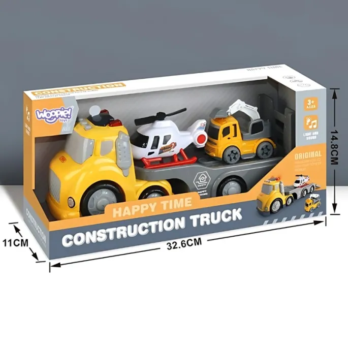 Ekspresywna laweta City Truck z dźwiękami i światłami dla maluchów