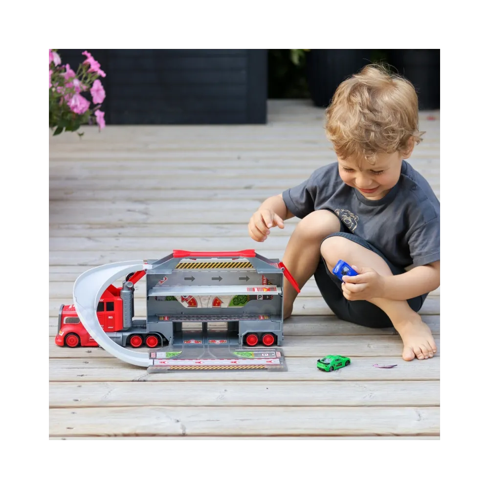 WOOPIE Zestaw Ciężarówka Laweta Garaż Tor Wyścigowy