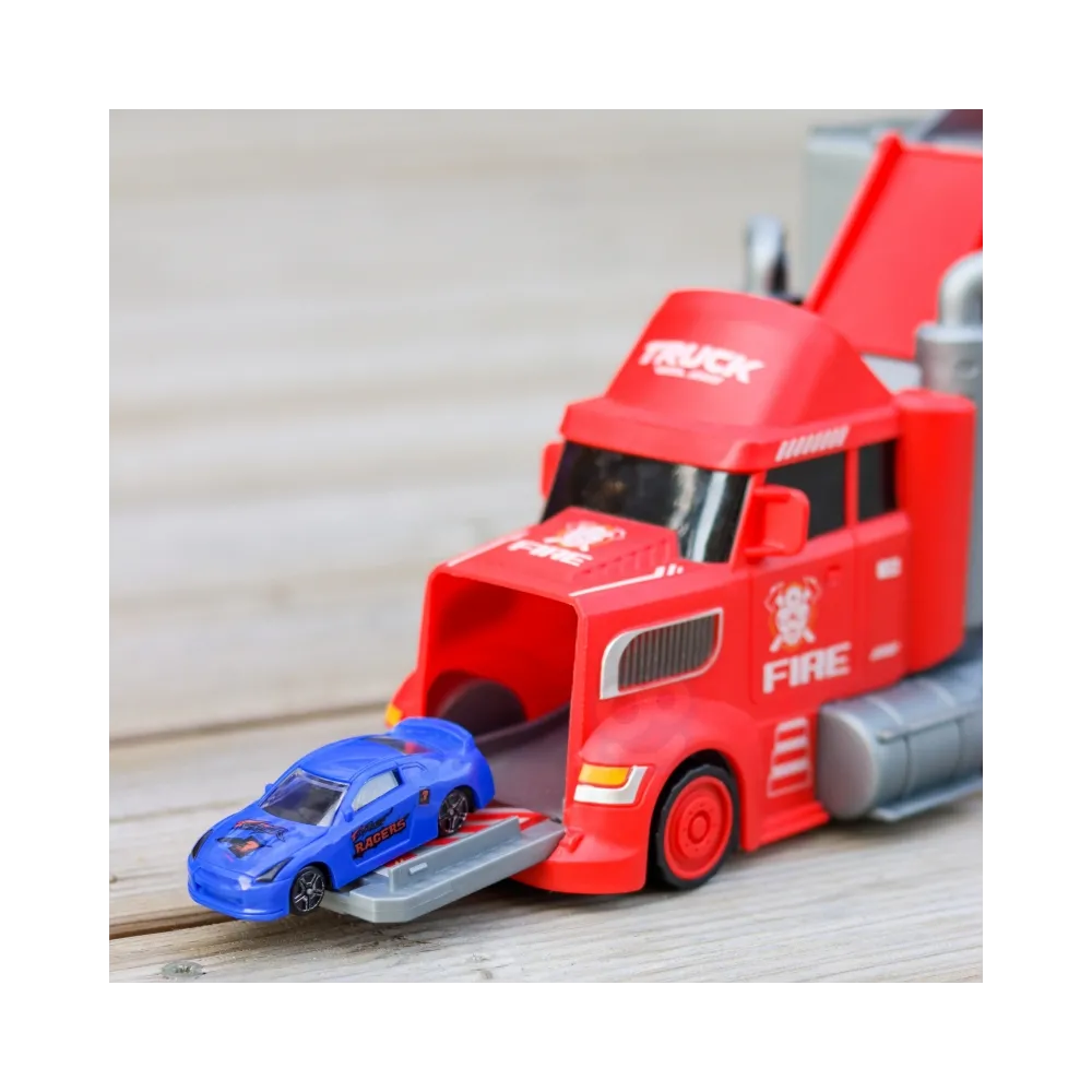 WOOPIE Zestaw Ciężarówka Laweta Garaż Tor Wyścigowy