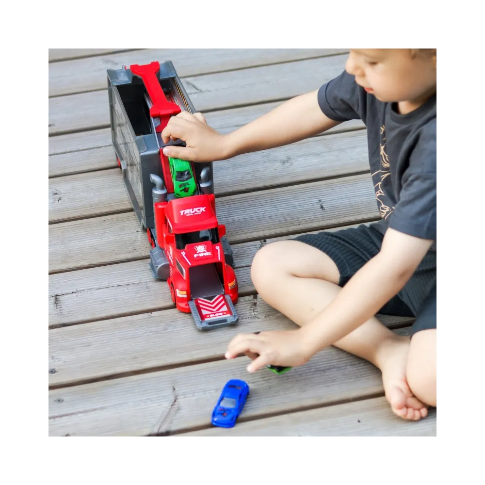 WOOPIE Zestaw Ciężarówka Laweta Garaż Tor Wyścigowy