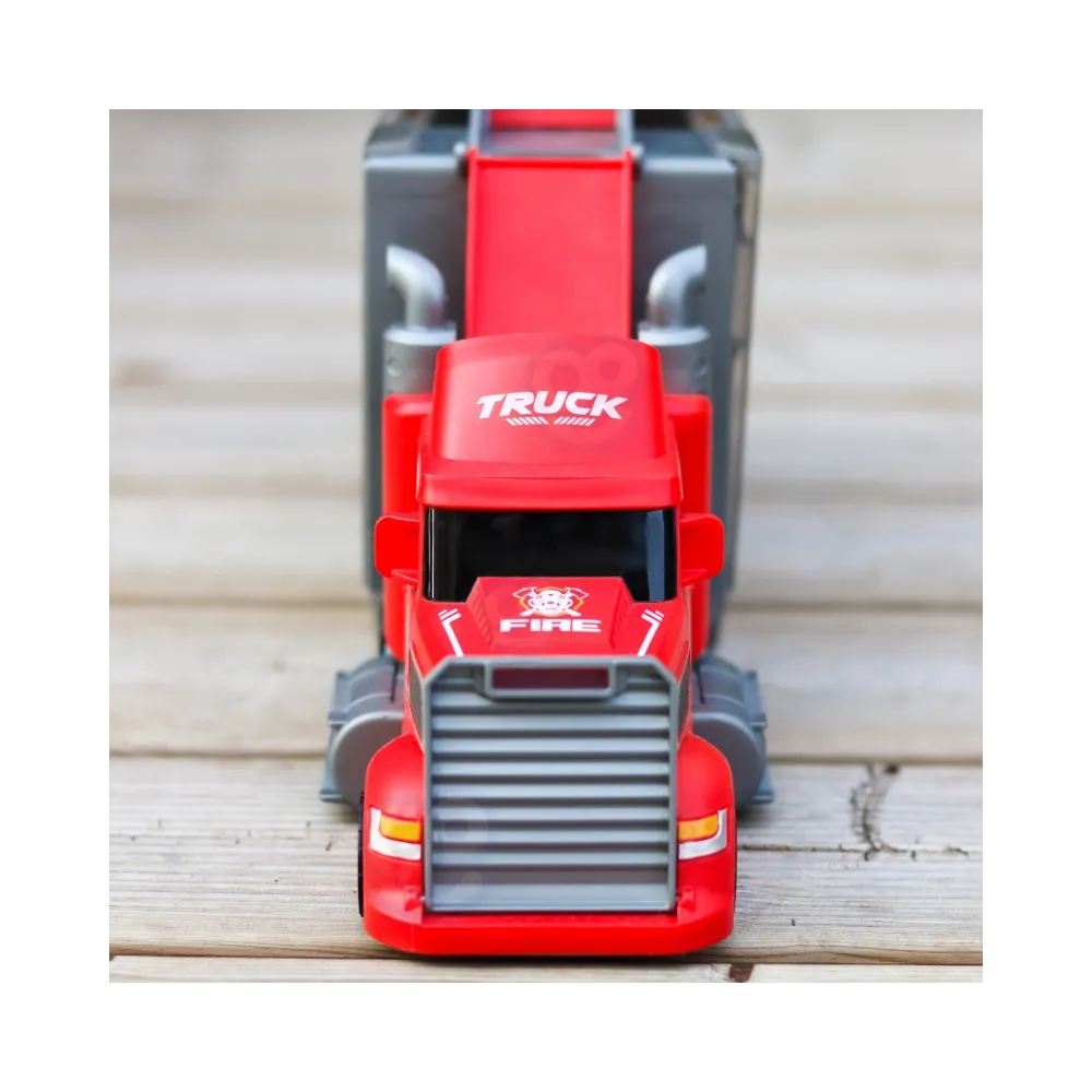 WOOPIE Zestaw Ciężarówka Laweta Garaż Tor Wyścigowy