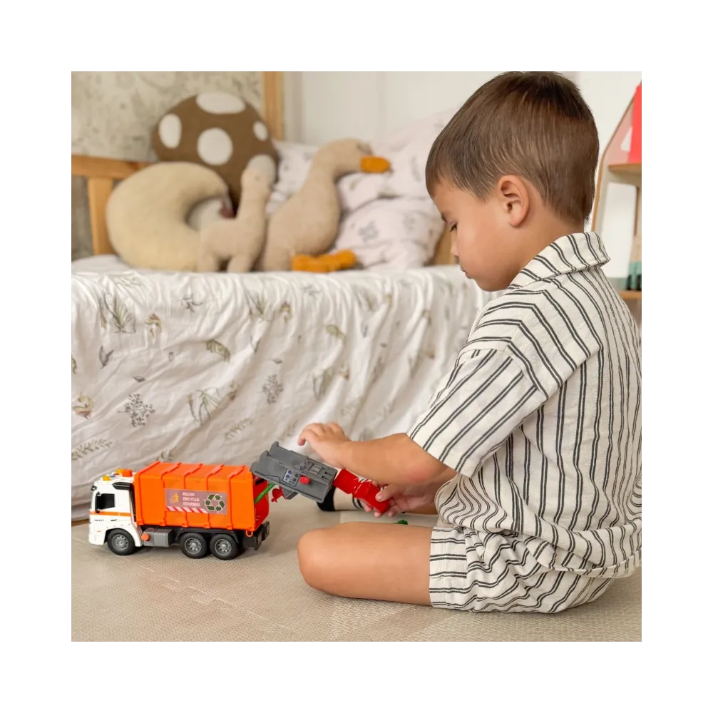 WOOPIE Interaktywna Śmieciarka Model Skala 1:16 Efekty Dźwiękowe i Świetlne