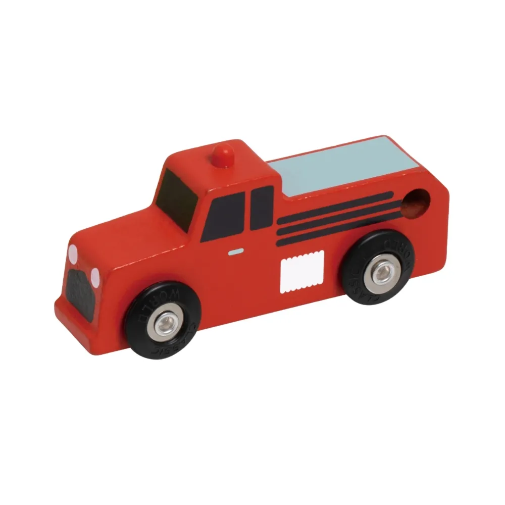 CLASSIC WORLD Drewniane Samochodziki Policja Straż Laweta Zestaw 3 szt.