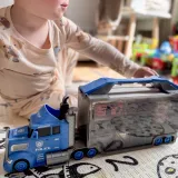 WOOPIE Ciężarówka Policyjna 2w1Transporter Tor Samochodowy