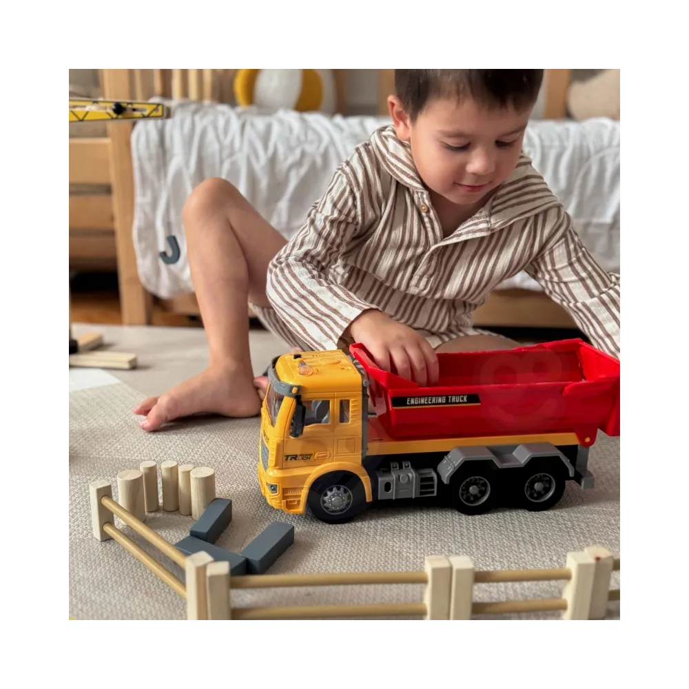 WOOPIE Wywrotka Budowlana w Skali 1:12 Efekty Świetlne Dźwiękowe