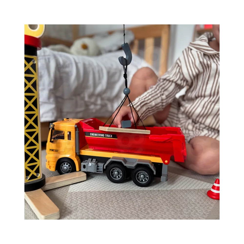 WOOPIE Wywrotka Budowlana w Skali 1:12 Efekty Świetlne Dźwiękowe