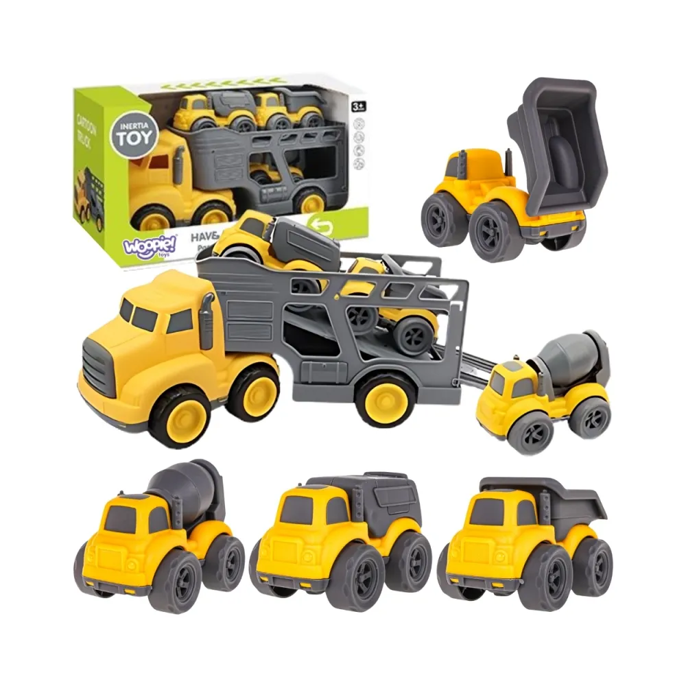 WOOPIE Laweta Zestaw 4w1 Pojazdy Budowlane