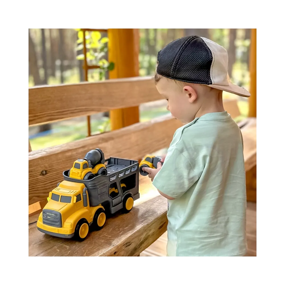 WOOPIE Laweta Zestaw 4w1 Pojazdy Budowlane