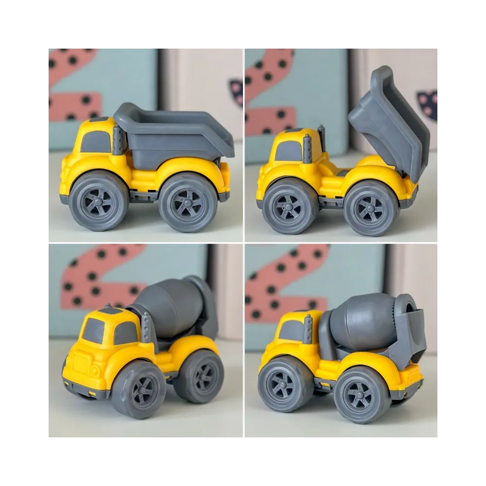 WOOPIE Zestaw 3w1 Pojazdy Budowlane Śmieciarka Betoniarka Wywrotka