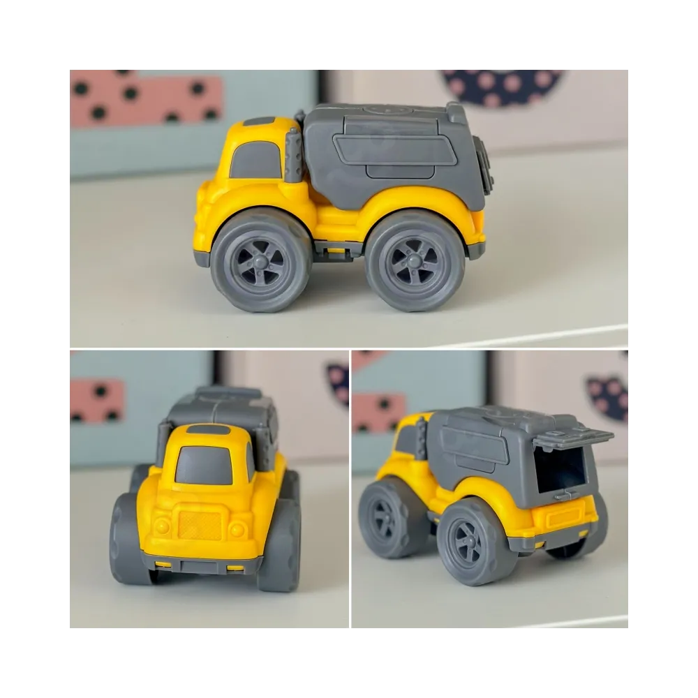 WOOPIE Zestaw 3w1 Pojazdy Budowlane Śmieciarka Betoniarka Wywrotka