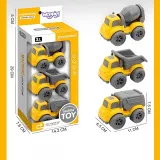 WOOPIE Zestaw 3w1 Pojazdy Budowlane Śmieciarka Betoniarka Wywrotka