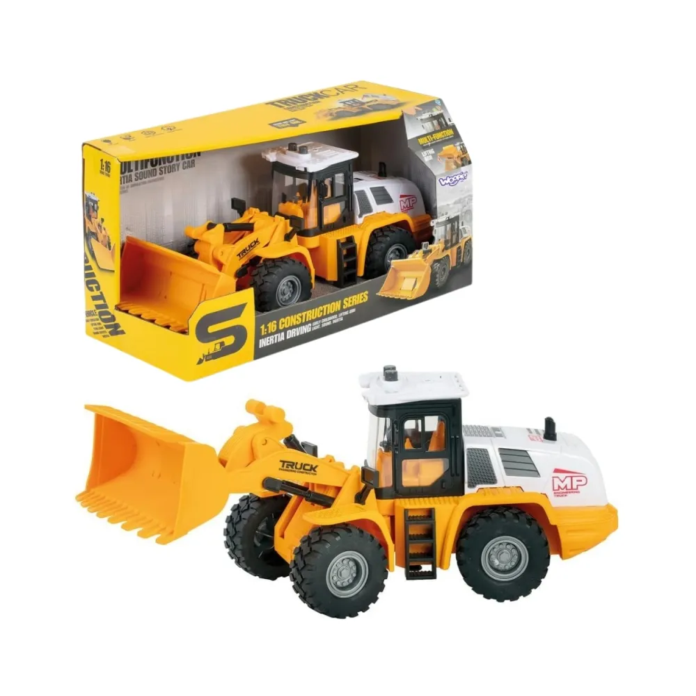 WOOPIE Koparka Ładowarka Budowlana 1:16 Efekty Świetlne i Dźwiękowe