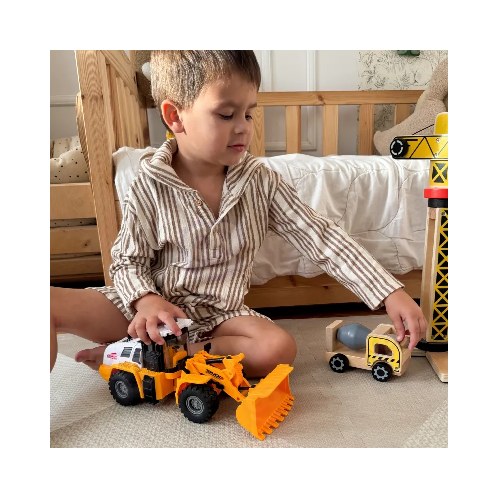 WOOPIE Koparka Ładowarka Budowlana 1:16 Efekty Świetlne i Dźwiękowe