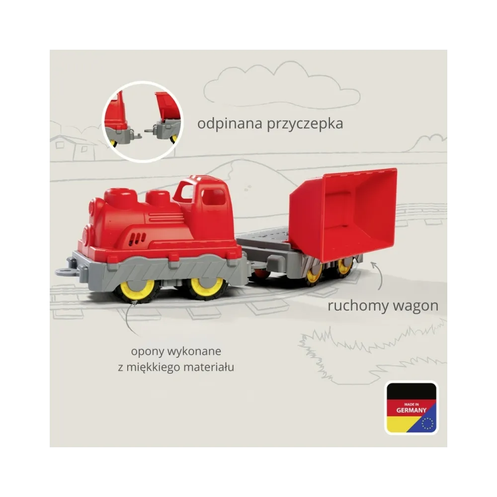 BIG Pociąg Towarowy Wagon z Wywrotką Zabawka do Pasku