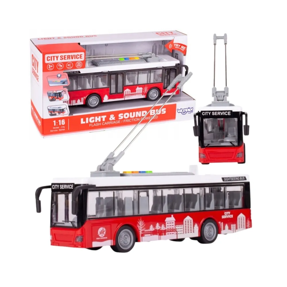 WOOPIE Autobus Trolejbus Interaktywy Elektryczny 1:16