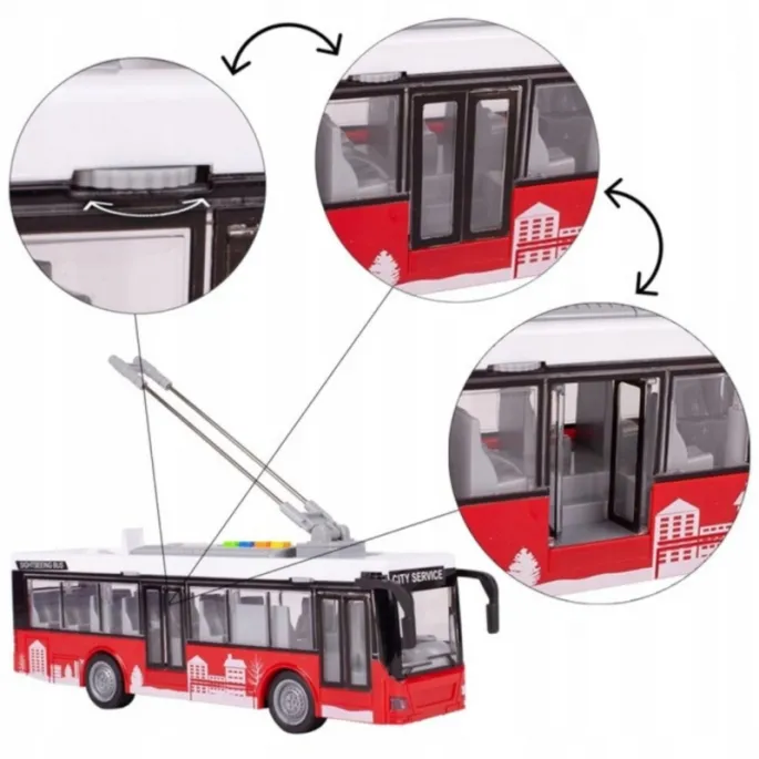 Model trolejbusu w skali 1:16 dla małych fanów komunikacji miejskiej.