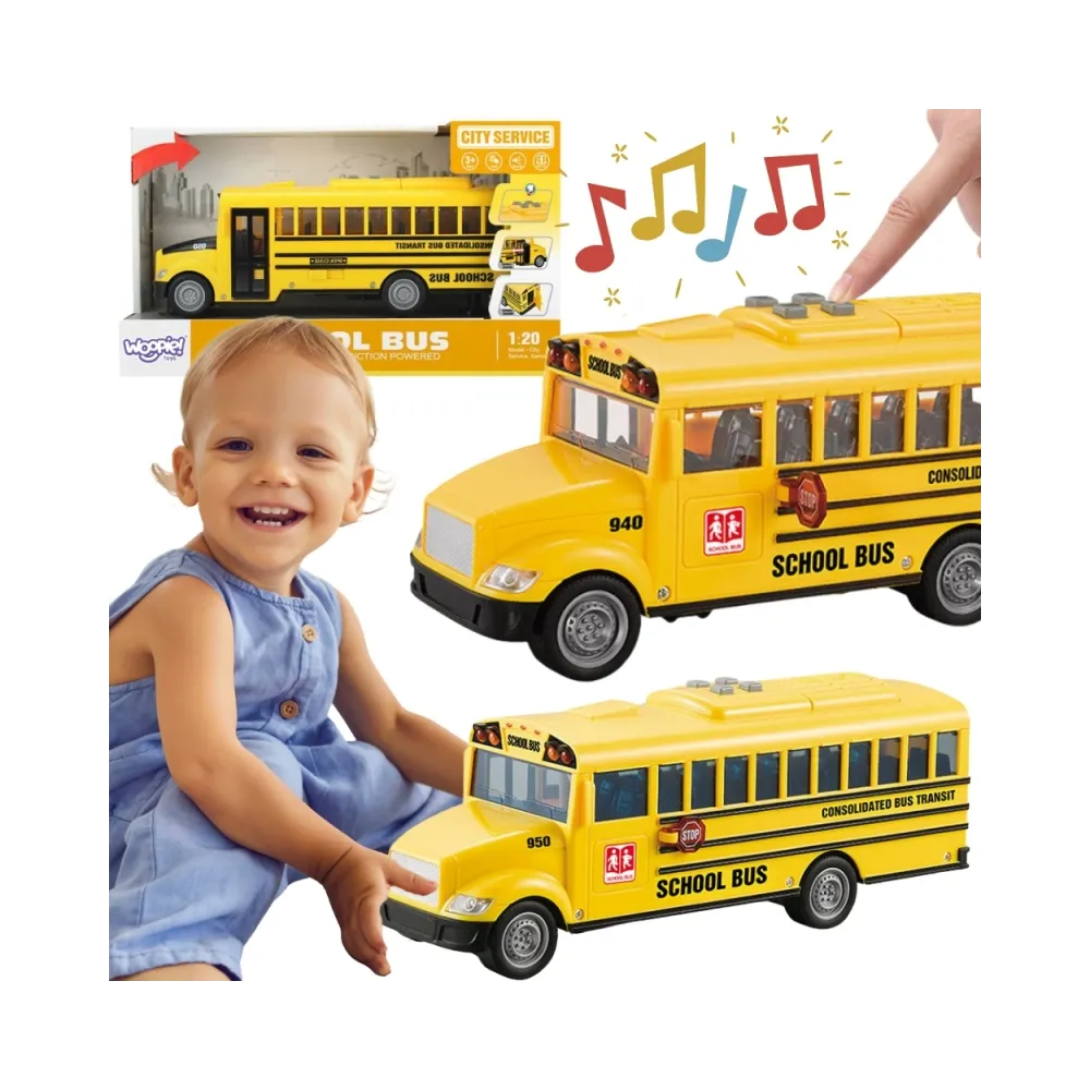WOOPIE Autobus Szkolny Interaktywny Elektryczny 1:20