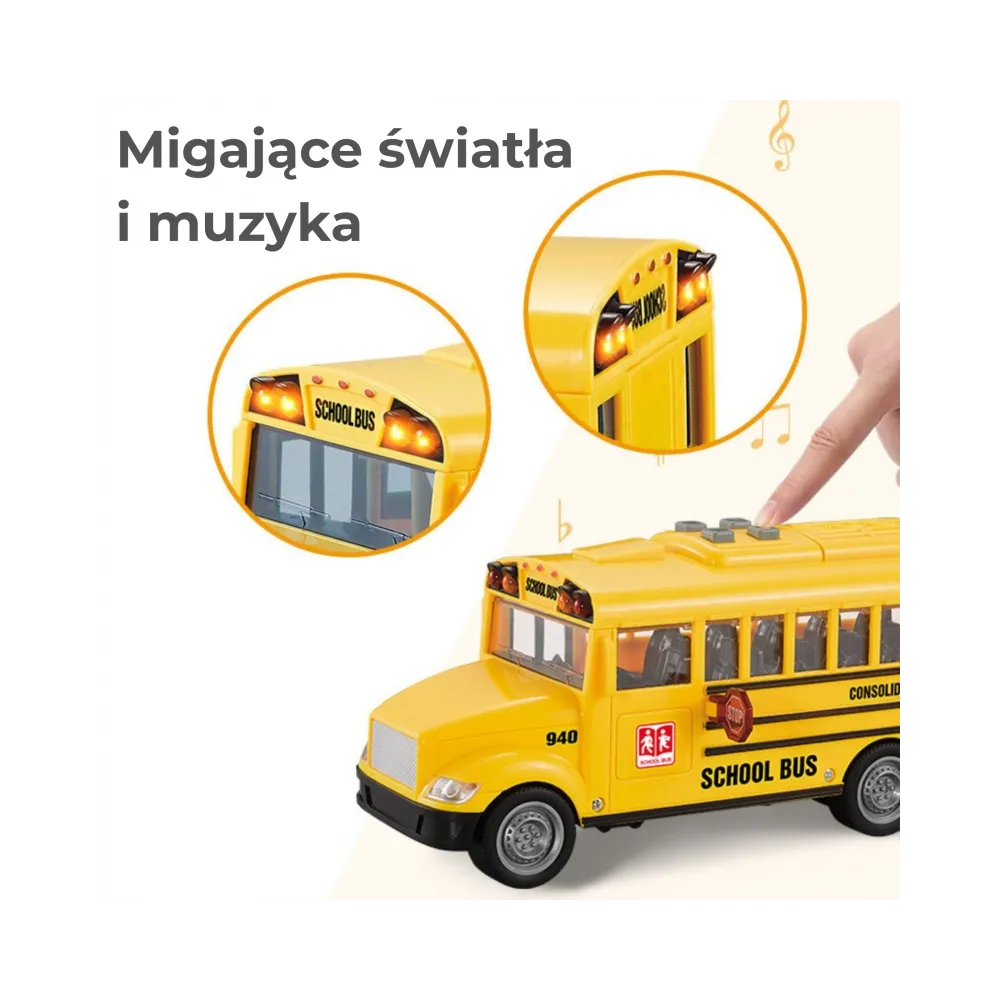 WOOPIE Autobus Szkolny Interaktywny Elektryczny 1:20