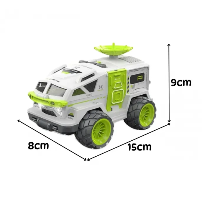 Szerokie koła łazika idealne do jazdy po różnych powierzchniach.