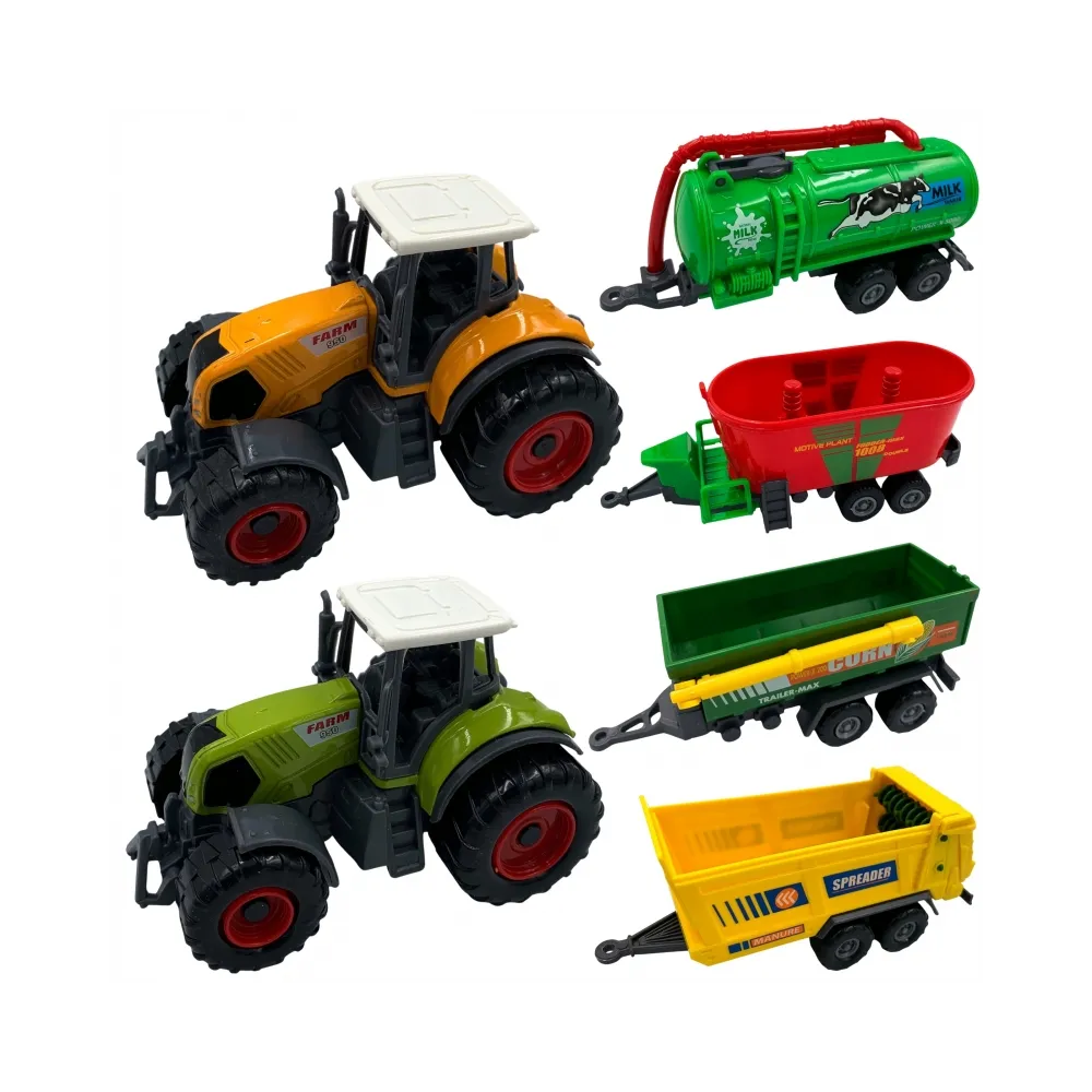WOOPIE Zestaw Mini Farmera Traktory z Przyczepami