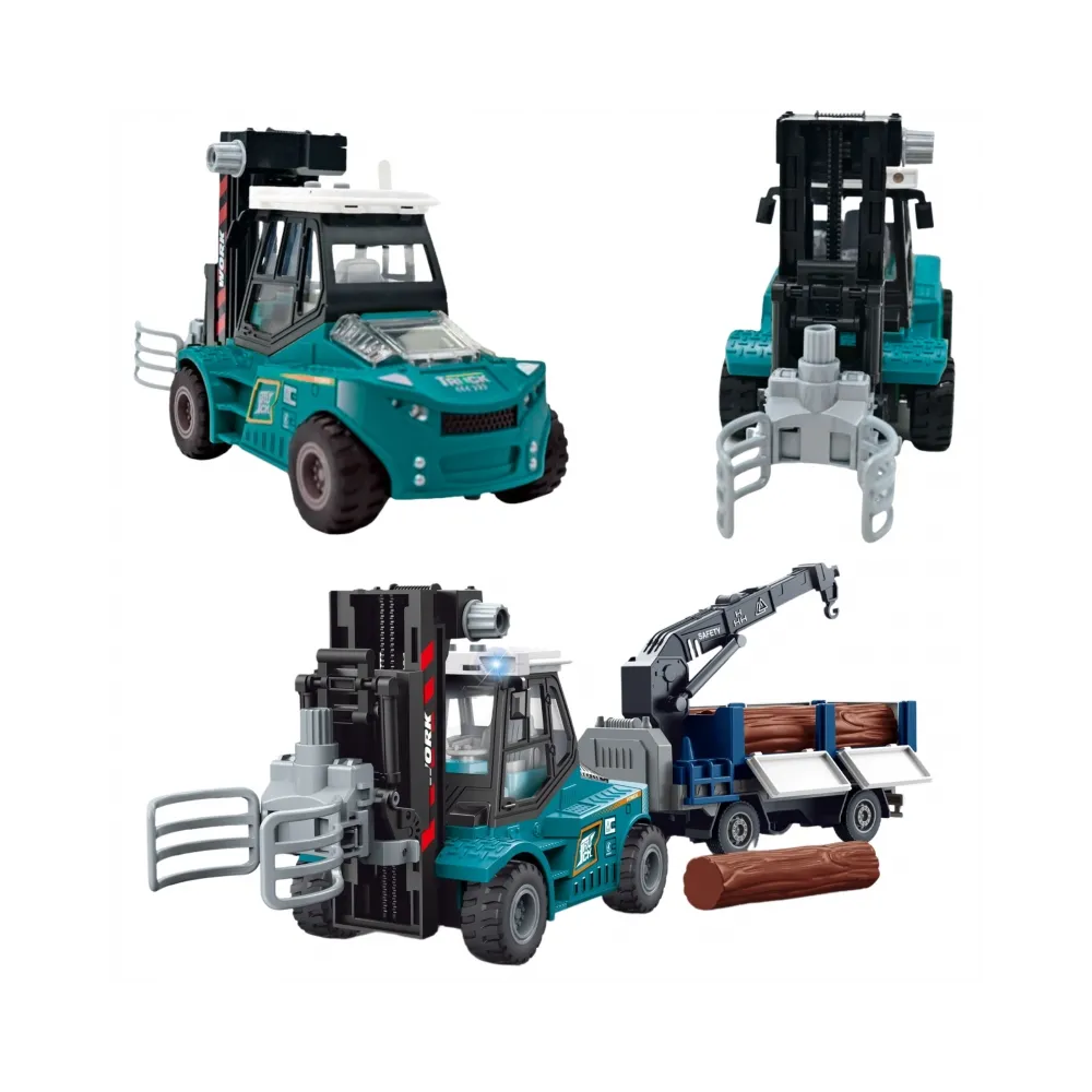 WOOPIE Wózek Widłowy Zaciskowy z Przyczepą Dźwięki Światła