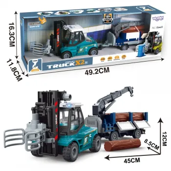 WOOPIE Wózek Widłowy Zaciskowy z Przyczepą Dźwięki Światła