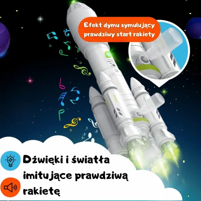 Rakieta kosmiczna z odczepianą kapsułą dla astronauty